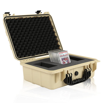 G-Plus Graded Card Storage Box Compatible With Bgs Psa Sgc Fgs Weatherproof Graded Sports Trading Cards(Large, Beige)