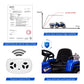 12V Kids Ride On Tractor With Trailer & Remote Control, Toddler Battery Powered Electric Car Slow Start 7Led Headlights Usb Music Player 2+1 Gear Shift, Blue, 35W/ Eva Tire