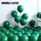 128Pcs Jungle Sarfari Balloon Garland Arch Kit, Double Stuffed Emerald Green Matellic Gold White Balloons With Artificial Palm L