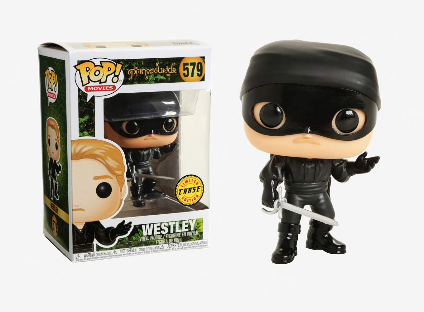 Funko POP! Movies Princess Bride Westley Vinyl Figure 3.75" Chase Variant - Black