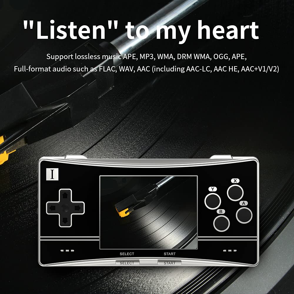 Haihuang Rg300X Handled Game Console, Portable Game Console With 64G Tf Card Preinstalled 5171 Classic Games, Retro Game Console With 3.0 In Ips Screen Perfectly Support Ps1,Cps1,Cps2,Cps3,Fba, Black