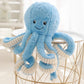 JOSON Cute Octopus Plush Toy - Soft 16 Inch Stuffed Animal, Blue, Short Plush, Ideal for Kids and Adults