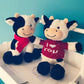Yukouqian Cow Stuffed Animal Cow Plush Doll Toy 11.8 Inch For Girls Boys Christmas (Cow Red Clothes)