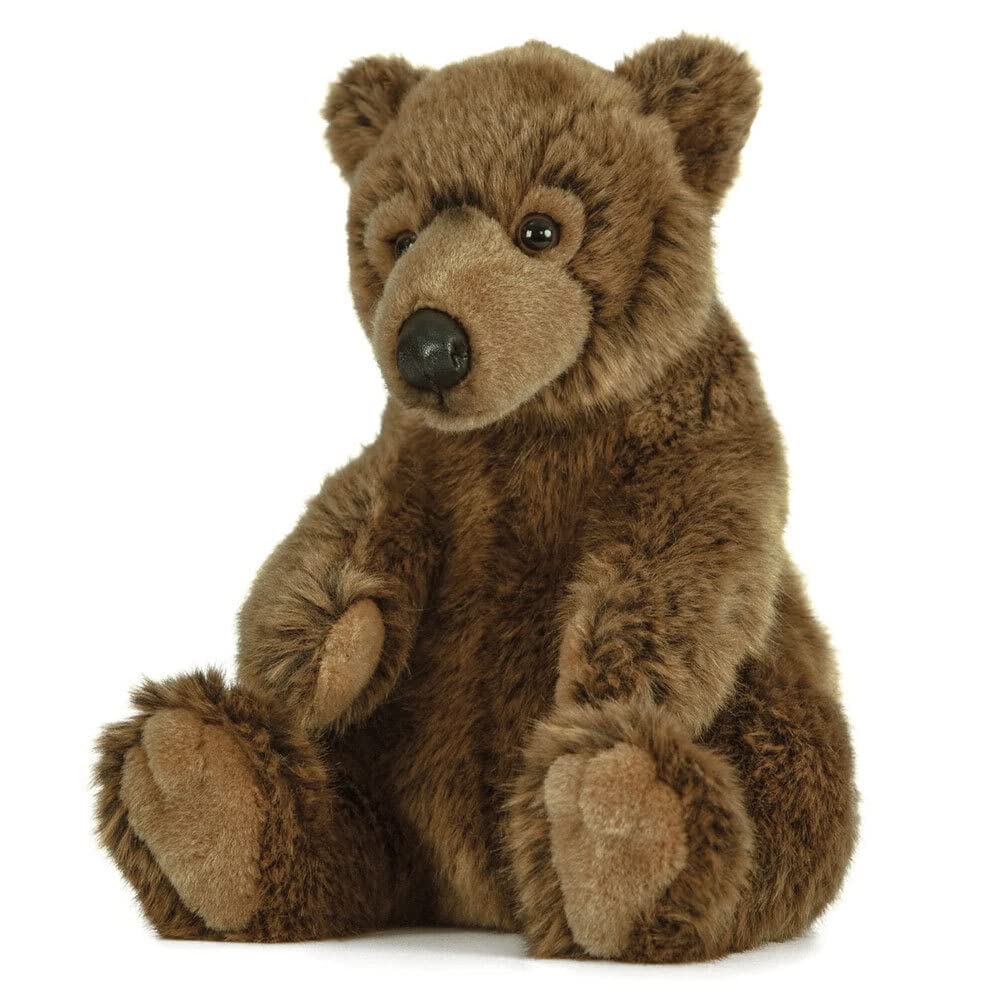 Living Nature Brown Teddy Bear Stuffed Animal | Fluffy Animal | Soft Toy Gift For Kids | 10 Inches