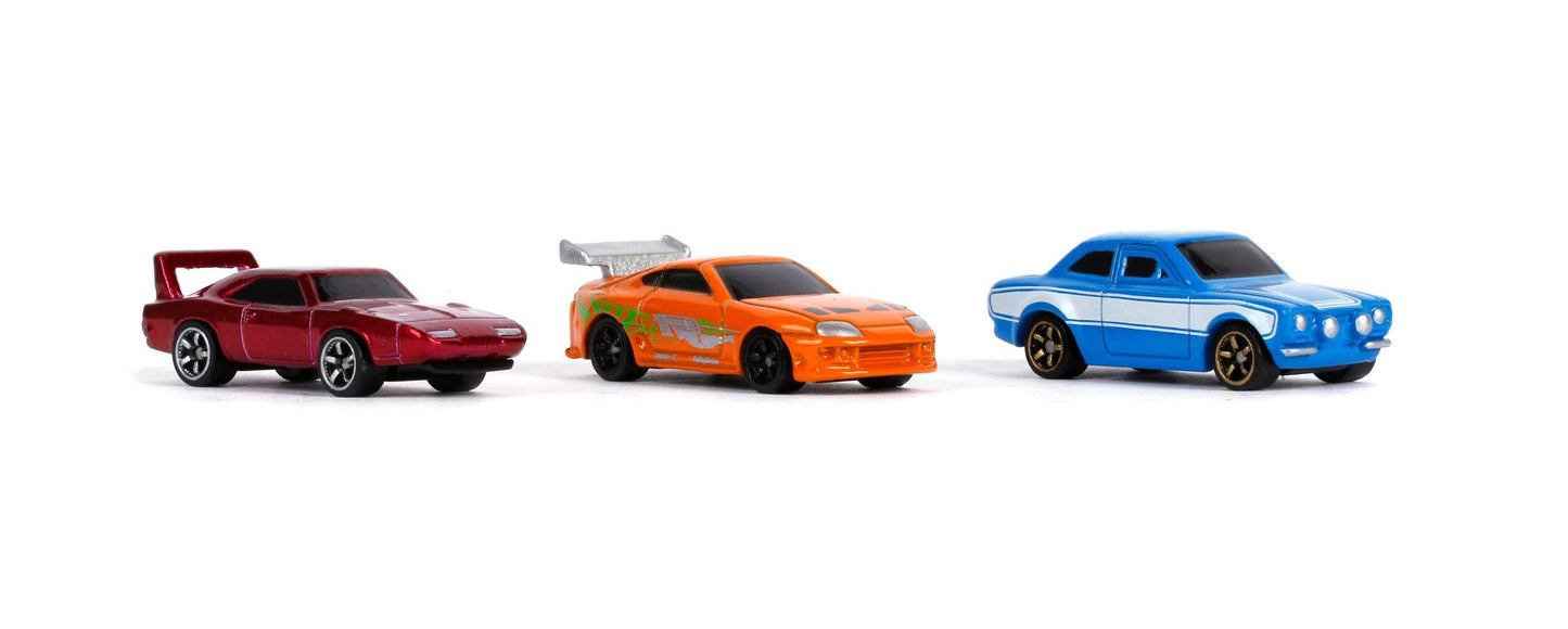 Jada Fast & Furious 3 Piece Set Nano Hollywood Rides Series 1 Diecast Model Cars