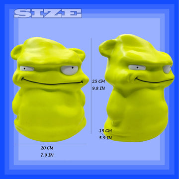 Funnysquee 9.8 Inches Gaint Green Monster Slow Rising Squishies,Jumbo Squishys Birthday Gift For Kids, Stress Relief Kawaii Squi