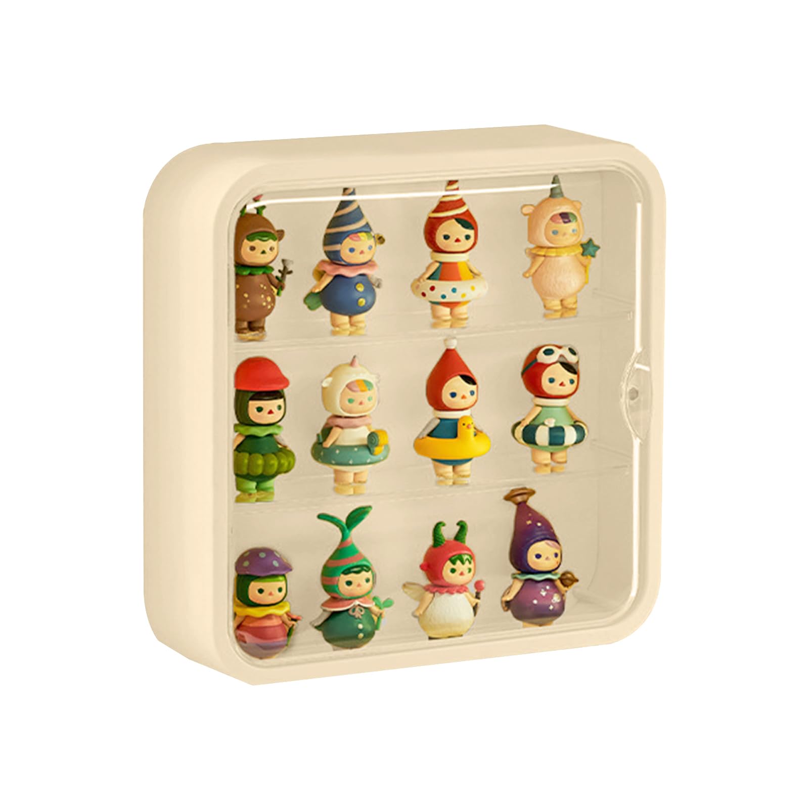Clear Display Case For Figures, Wall-Mounted Doll Storage Box, Adjustable Display Stand With Door Dust And Moisture Proof Suitab