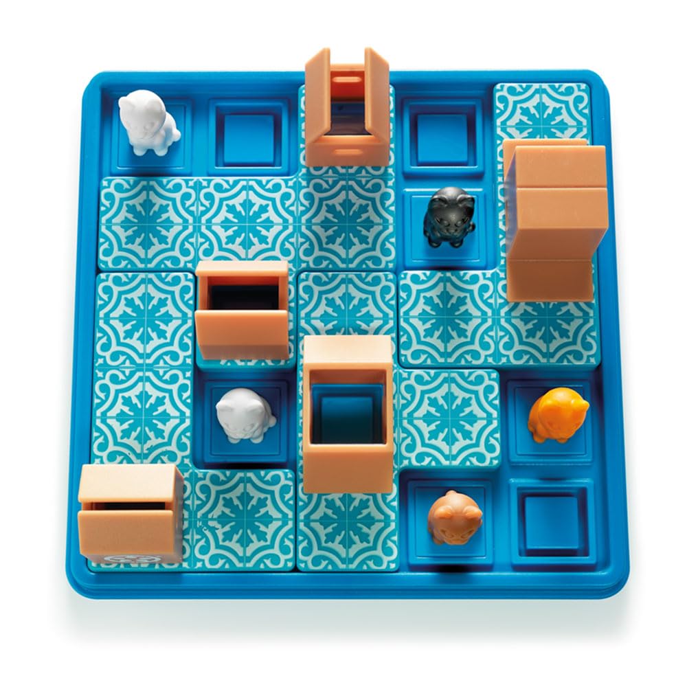 Smartgames Sg450 Cats & Boxes, Puzzle Game With 60 Challenges, 7+ Years