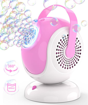 Joyfuture Pink Bubble Machine - Automatic Bubble Blower For Kids, Toddlers - Toys Gifts For Girls Ages 3+ Year Old, Easter, Outd