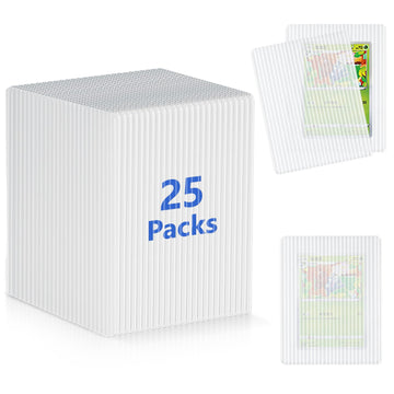 DEDC 25 Packs Trading Card Shipping Protectors White  Ding Defend Card Protector for Top Loaders  Soft Card Sleeves and Semi-Rigid Card Holder  Trading Card Shipping Supplies  Card Grading Essential