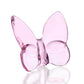 Kanpura Pink Crystal Butterfly Figurine,Flying Butterfly Figurine, Glass Butterfly Ornament,Crystal Animal Collectible Gift For Butterfly Enthusiasts And Collectors