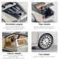Alloy Collectible Rolls-Royce Phantom Model Toy Car, 1/32 Scale Diecast Car Model Pull Back Vehicles Phantom Toy with Sound & Li
