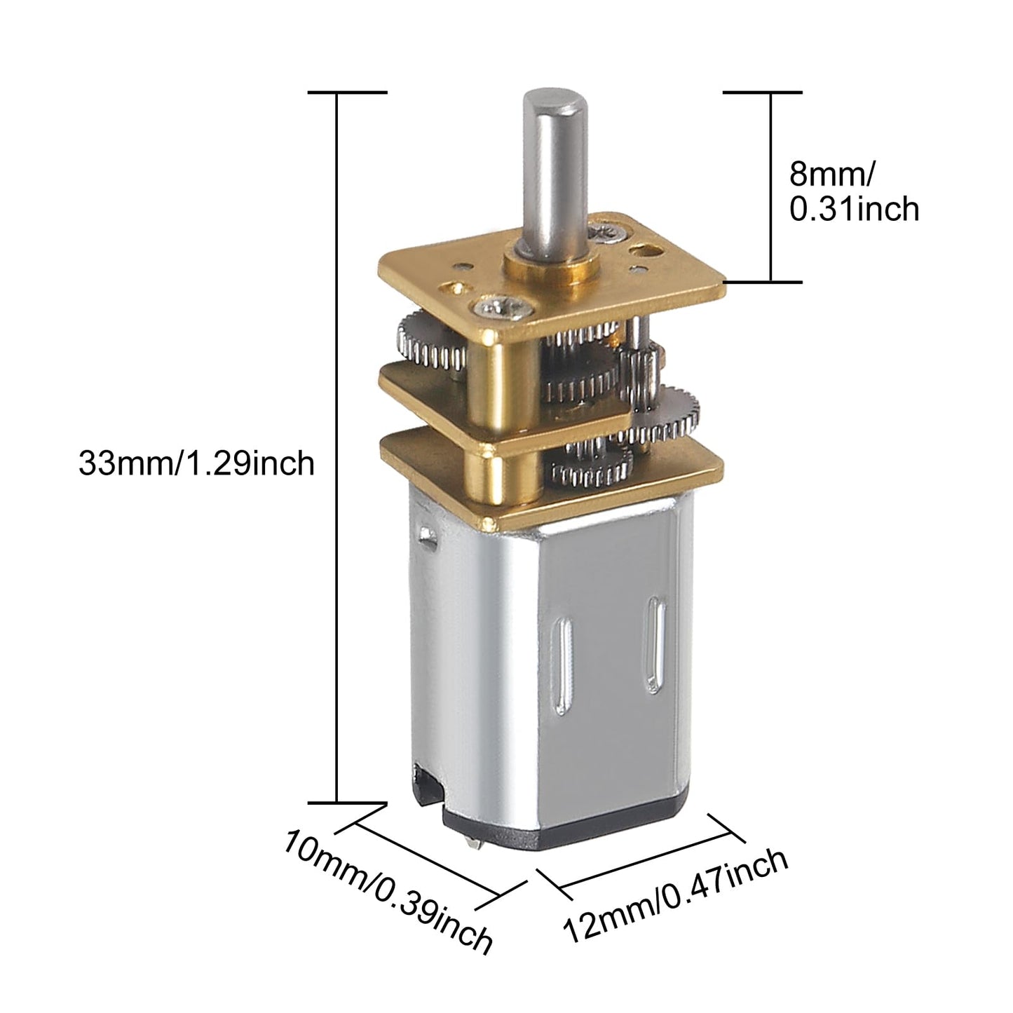 4Pcs Dc 6V 1000Rpm Gear Motor Full Metal Geared Mini Micro Gear With Gearwheel 1000Rpm N20 Speed Reduction Motor For Diy Rc Toys