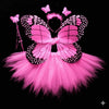 WANNA PARTY WP Butterfly Costumes For Girls,Wings With Tutu Skirt, Headband And Wand For Kids Dress Up,Stage Shows,Pretend Plays