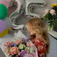 25 Balloon Number, Silver Number 25Th Birthday Balloons 40 Inch, 25 Or 52 Years Old Silver Birthday Decorations For Men Women, 2