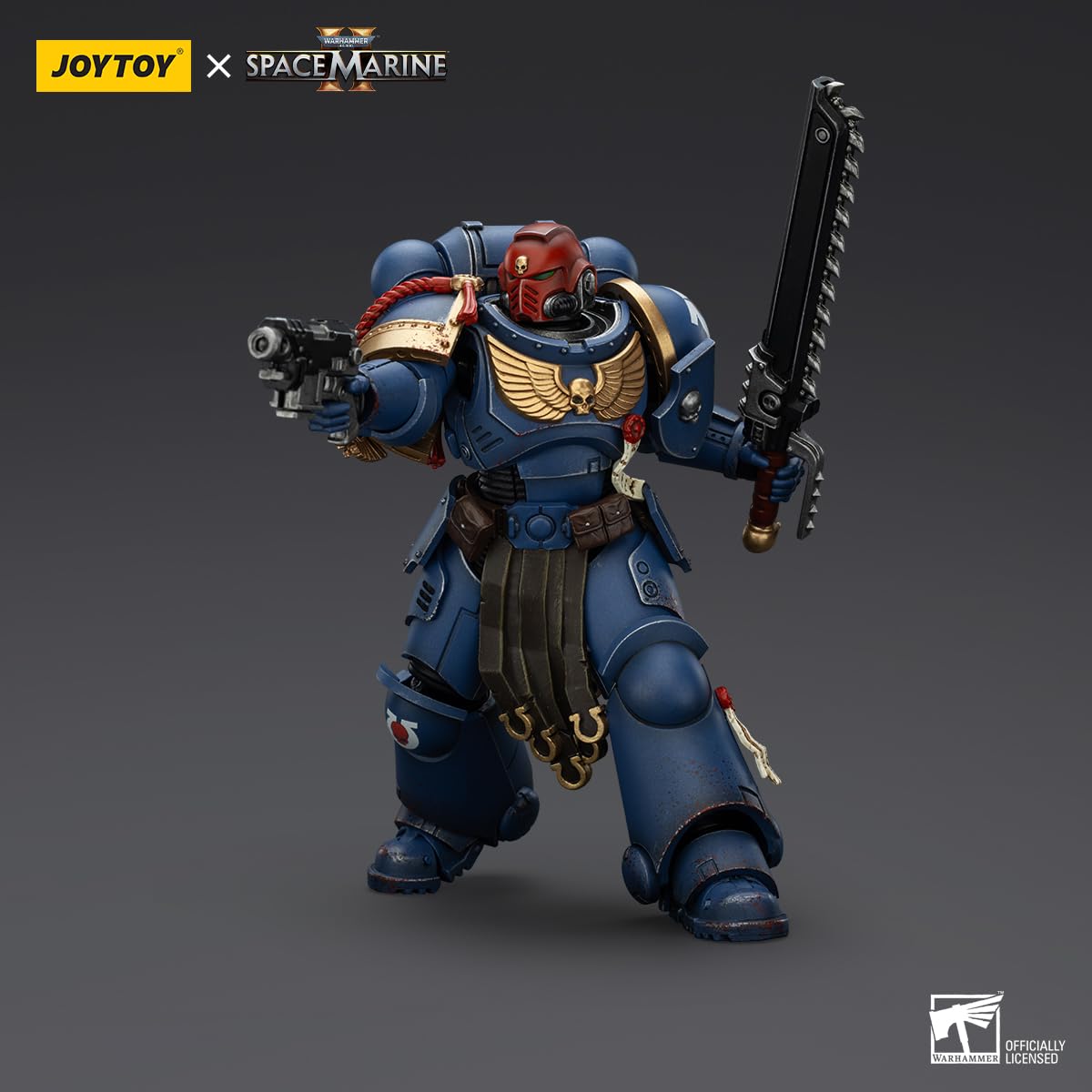 malt-inspiredISE JOYTOY 1/18 Action Figures - Warhammer Space Marine 2 Ultramarines Sergeant Gadriel Collectors Edition - 5 Ages 15+