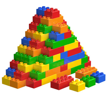 Wyswyg Large Classic Building Blocks Set, 70 Pieces Blocks In 5 Colours, Compatible With Duplo And Top Brands Building Block - I
