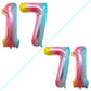 Goer Number 17 Balloons For 17Th Birthday Sweet 17 Party Decorations,42 Inch Jumbo Foil Helium 71 Balloons For 71St Birthday Party Decoration (Rainbow)