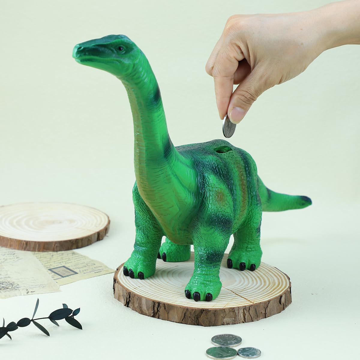 Massjoy Resin Large Brachiosaurus Piggy Bank, Boy Birthday Present.