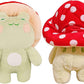Enivtfz Frog Plush Toy - 10" Light Green Stuffed Animal with Red Mushroom Hat - Kawaii Gift for Kids and Adults