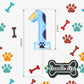 MTLEE Blue Dog Paw Candles Blue Birthday Cake Decorations Cake Cupcake Topper for Boy and Girl Birthday Decoration(1)