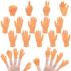 14 Pcs Tiny Finger Hands enhanced Rubber Mini Tiny Finger Hands Flat Hand Style Mini Hand Finger Puppets for Puppet Show Gag Performance Party Favors