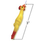 NuOp Design Birthday Candle Set - Rubber Chicken, 3" Tall, Yellow, Set of 5, Synthetic Rubber Wax