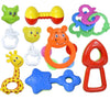 Madhuma Colorful Baby Rattle & Teether Toy Set  8 Pieces | Safe NonToxic Plastic | Educational Toys For Infants & Toddlers (0