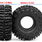 HOBBYSOUL 1.0 Mud Slingers Tires 64 * 25mm Super Soft Sticky 1.0 Crawler Tires for RC 1/24 AX24 SCX24 FCX24 1/18 TRX4M Upgrade