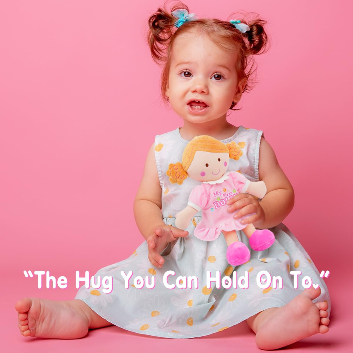 June Garden 12'' My First Doll Kaitlyn - Soft Plush Baby Doll - Pink Outfit