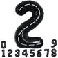 Toniful Race Car Black Balloons Car Birthday Party Supplies,40 Inch Giant Jumbo Helium Foil Mylar Big Number 2 Digital 2 Balloon