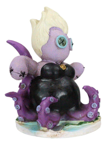 Ebros Day Of The Dead Pinheadz Monster With Voodoo Stitches Figurine Halloween Collectible Fantasy Mythical Beings Undead Apocalypse Horror (Octopus Witch Ursula)