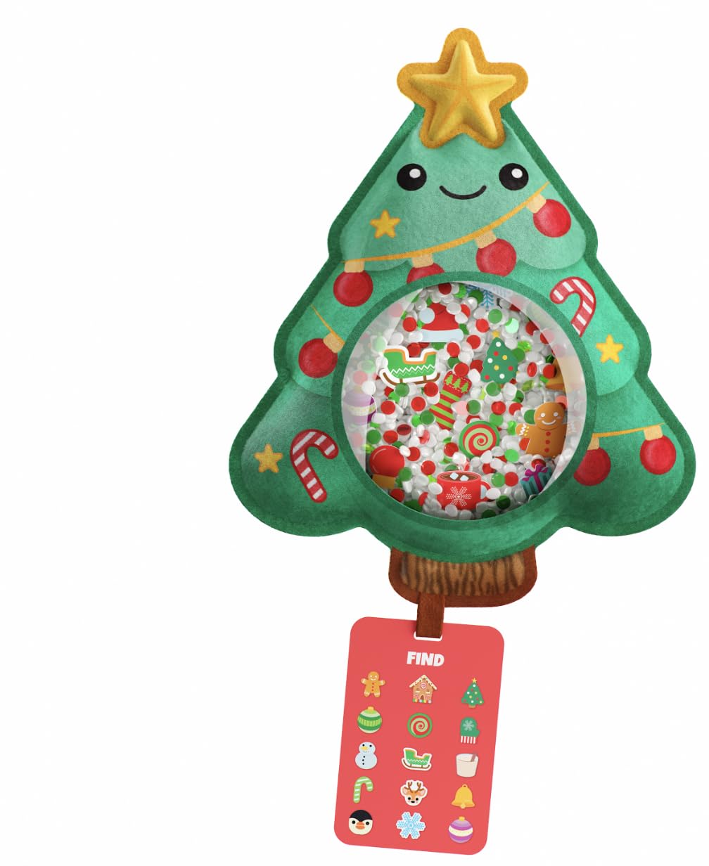 Vango Bizyboo - Toddler Preschool Learning Activity - Teach Objects And Words With This Educational Seek & Find Sorting Toy – For Ages 2 And Up - Stocking Stuffer - Christmas (Tree)