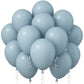 Jobkoo Blue Balloons, 12 Inch 30 Pcs Pale Aqua Blue Balloon Muted Dusty Blue Latex Balloons Matte Retro Powder Light Blue Helium