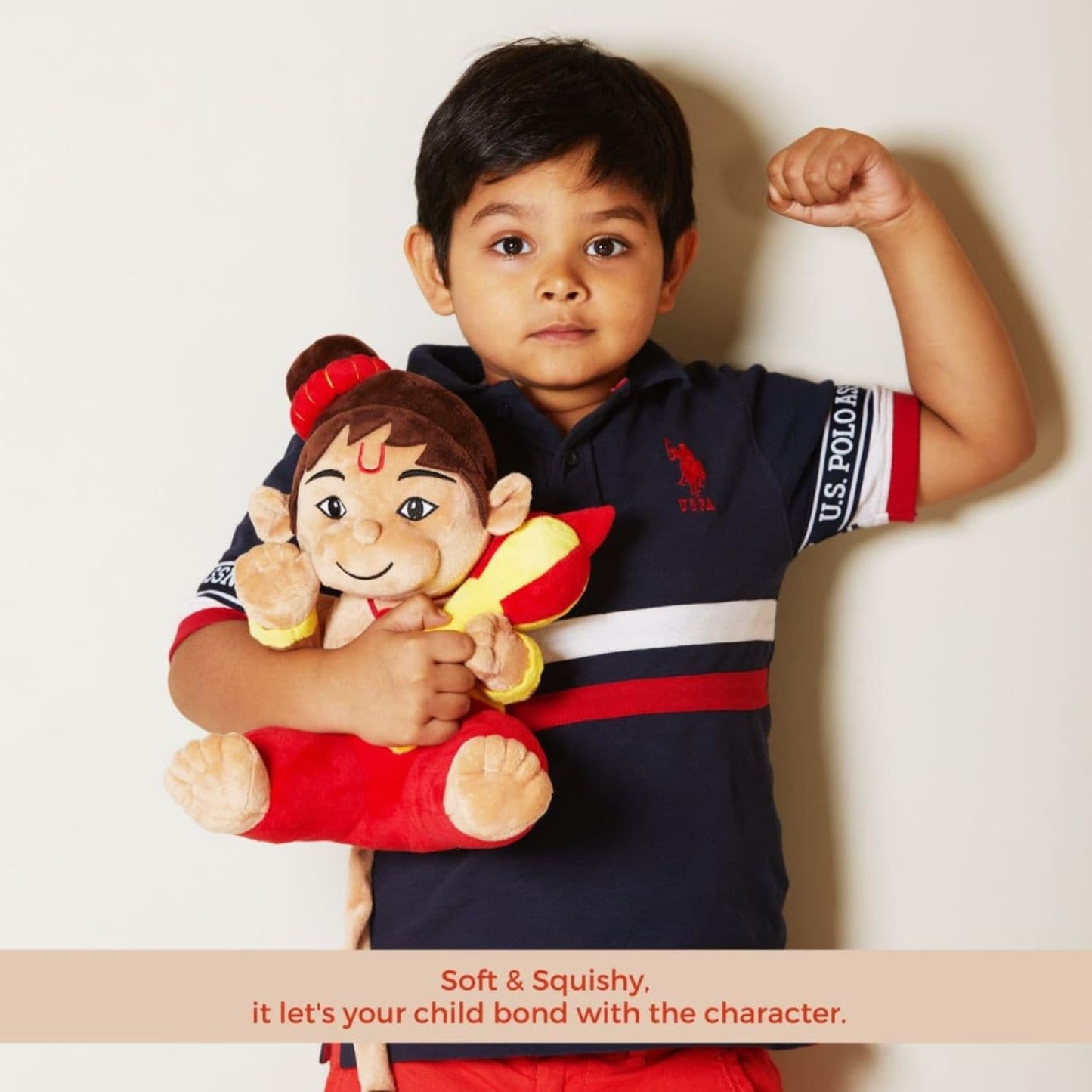 PandaS Box Mantra Chanting Baby Hanuman (28 Cm) | Musical Soft Plush Toy | Best Gift For Infants, Toddlers & Babies