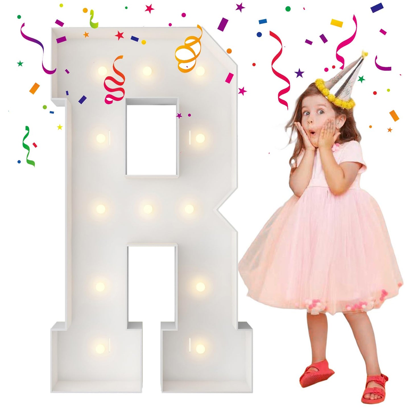 4Ft Marquee Light Up Letters, Large Marquee Letters, Mosaic Balloon Frame Letters Big Letters For Engagement Wedding Decorations