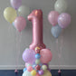 Paticool 40 Inch Pink Number Balloon 1, Large Number Foil Balloons Mylar For Girl Boy Birthday Party Celebration Decorations Sup