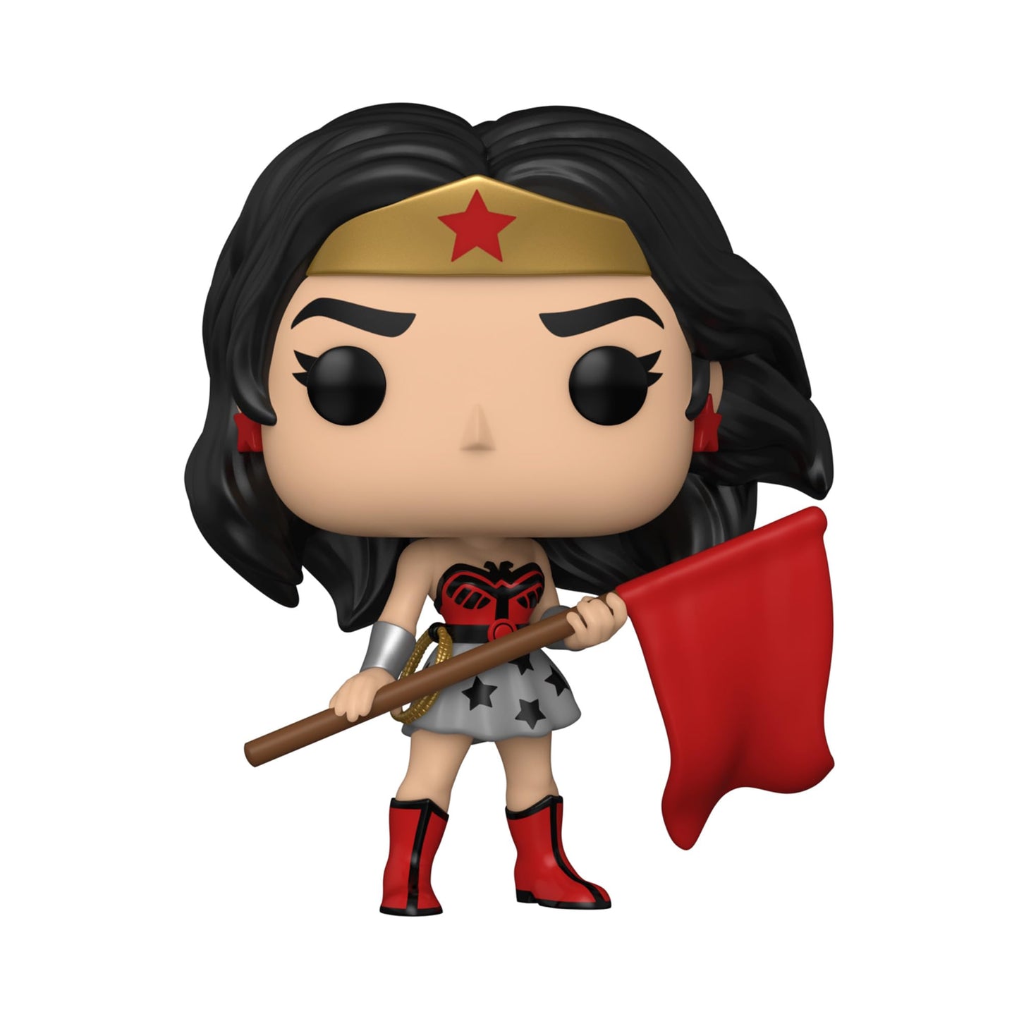 Funko POP Heroes Wonder Woman 80th Anniversary Vinyl Figure, Red Son Variant, Multicolor, Model 54976