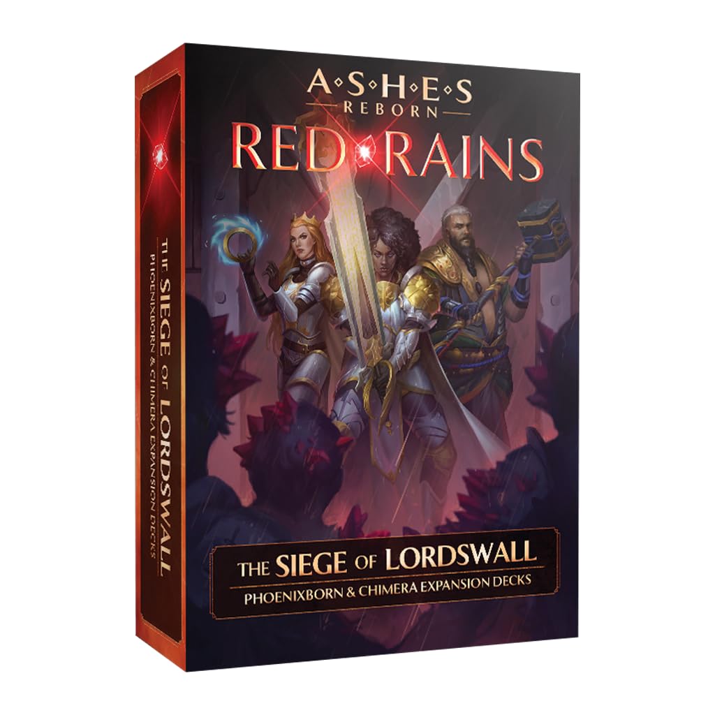 Plaid Hat Games Ashes Reborn: Red Rains Siege Of Lordswall Expansion Decks - Phoenixborn & Chimera Set For 1-2 Players, Ages 14+