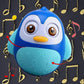 Smartezo@Tumbling Penguin Toy  Musical Wobble For Babies And Toddlers, Interactive Crawling Toy For 6+ Months