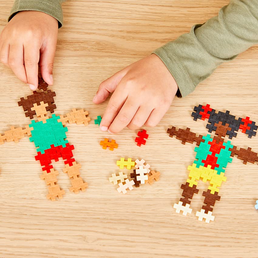 PLUS PLUS Learn to Build Set, Interlocking Mini Building Blocks, 3D Puzzle Construction Stem Toy for Kids - People of The World,