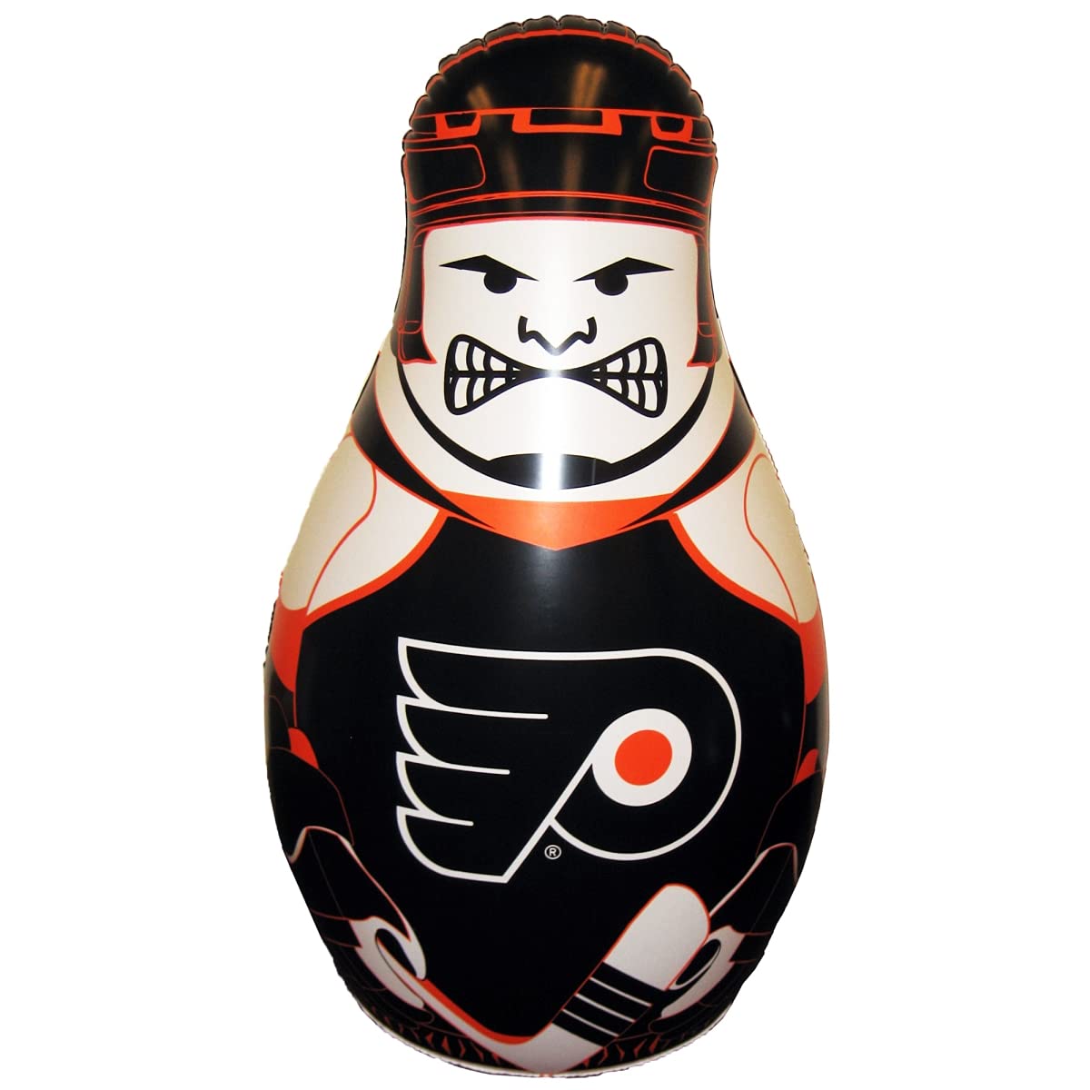 Fremont Die NHL Philadelphia Flyers Inflatable Punching Bag - 12" Mini, Team Colors, Durable Vinyl, Model 85605