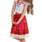 WonderBabe Princess Adventure Dress Up Clothes for Little Girls Princess Two-Piece Dress Skirt Set Witch Accessories Princess Ad