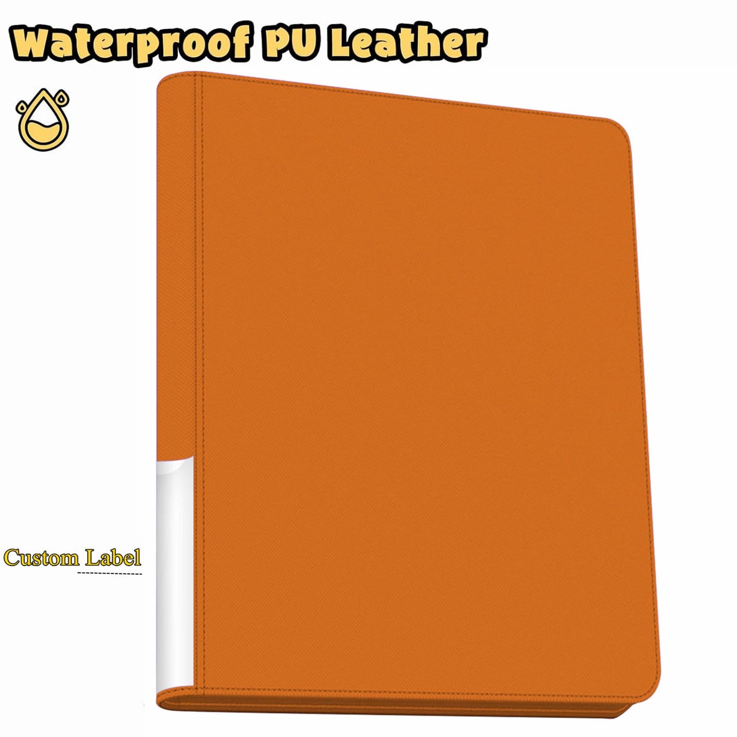 20 Pockets Card Binder  Trading Card Binder  enhanced Side Loading TCG Card  1280+ Card Collection Binder for MTG  Yugi  Hoke Cards and Cards Sleeve  Card Holder Binders (20Pockets-Orange)