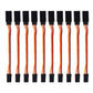 ACEIRMC 10pcs 3-Pin Servo Extension Cable Cord Female to Male Lead Wire Connector JR for RC Car Airplanes Remote Control (10cm)
