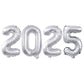 Goer 2025 Foil Number Balloons For 2025 New Year Eve Festival Party Supplies Graduation Decorations (Silver,16 Inch)