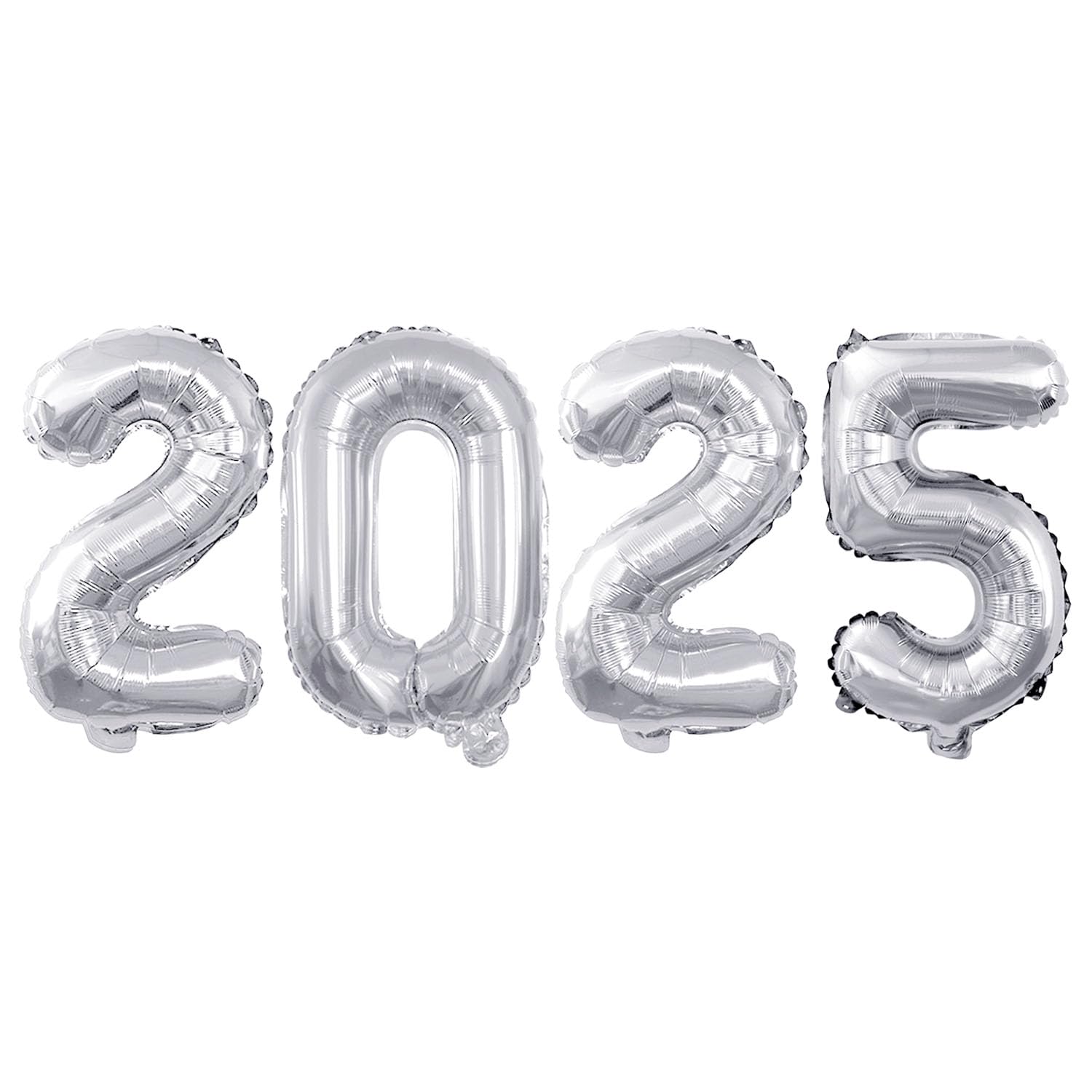 Goer 2025 Foil Number Balloons For 2025 New Year Eve Festival Party Supplies Graduation Decorations (Silver,16 Inch)