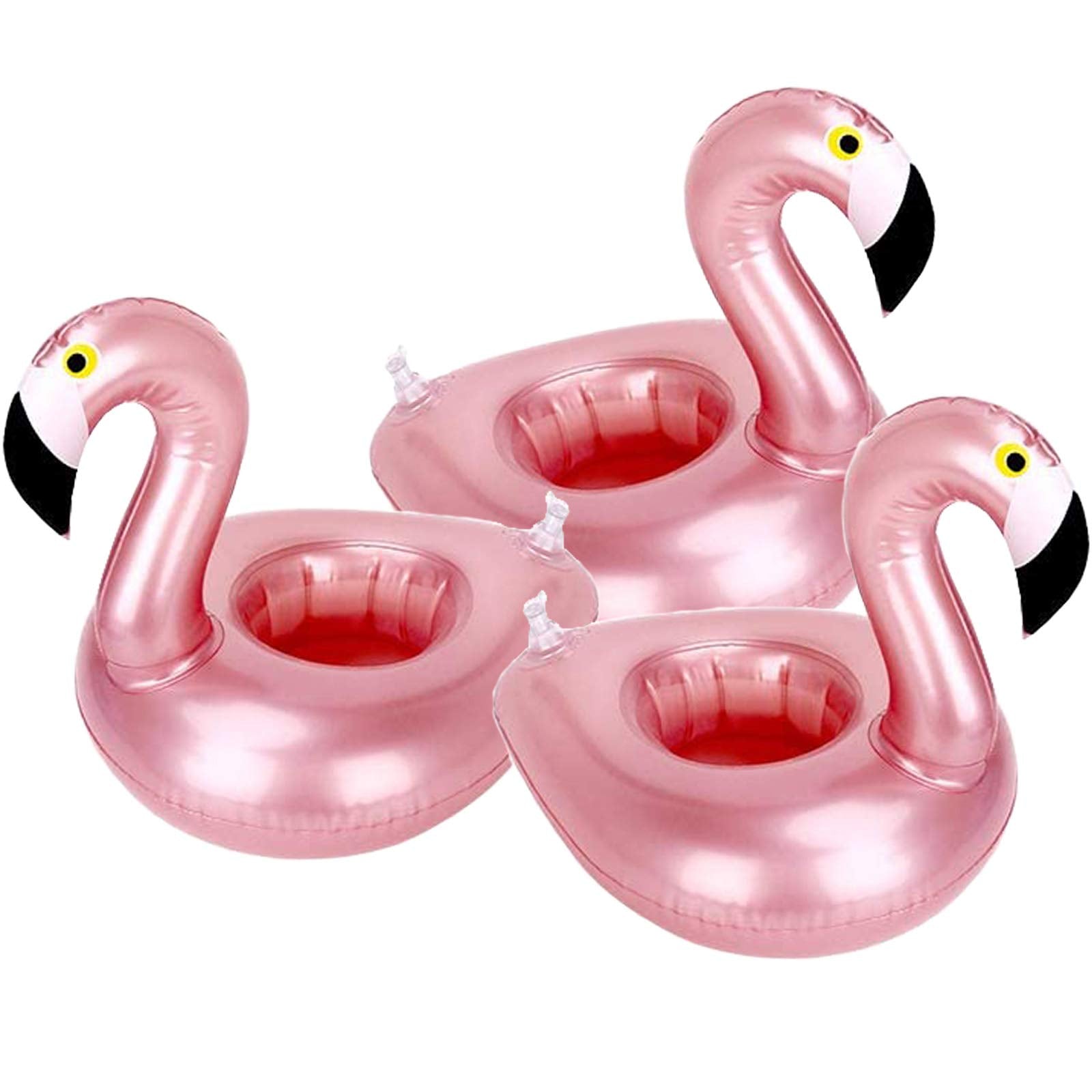 Inflatable Drink Holder 3 Pack Swan Drink Pool Floats Cup Holders for Summer Pool Party, Variety Shape to Choose
