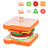 Montessori Toys For 3+ Year Old, Wooden Sandwich Stacking Food Toys For Toddlers 3 4 5, Preschool Learning Activities Fine Motor