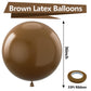 Bezente 36 Inch Brown Giant Balloons - 8 Pack Jumbo Latex Balloons for Birthday, Baby Shower, Wedding Decorations